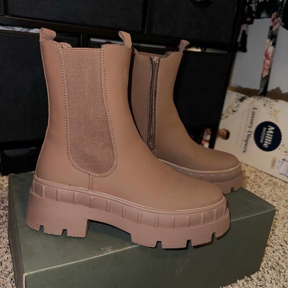 Brown booties